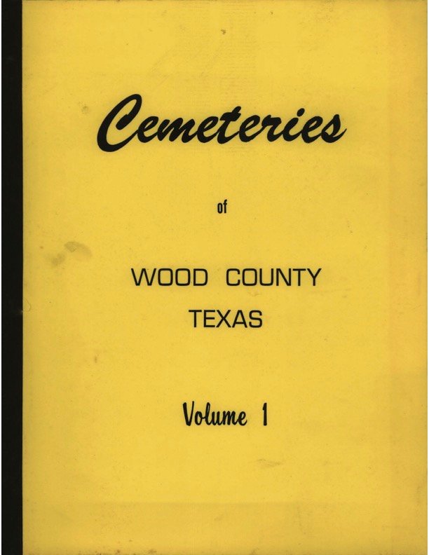 Cover of Volume One of Cemeteries of Wood County